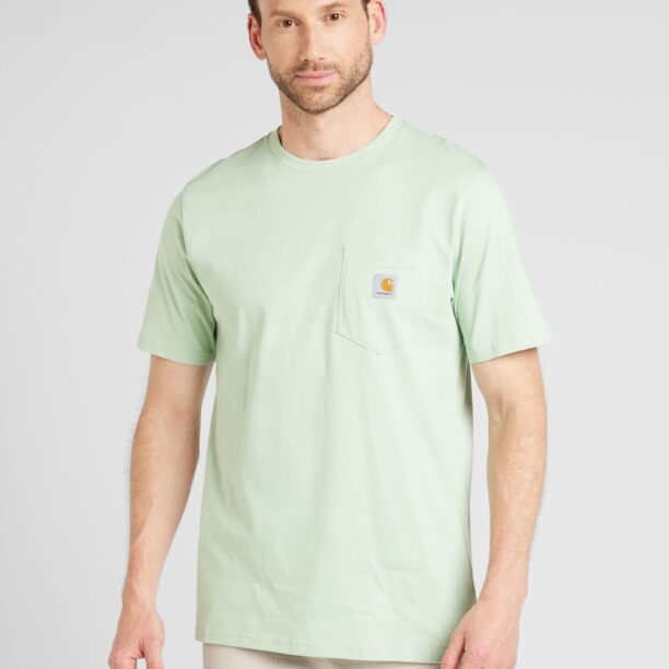 Carhartt WIP Tricou  gri / verde pastel / portocaliu