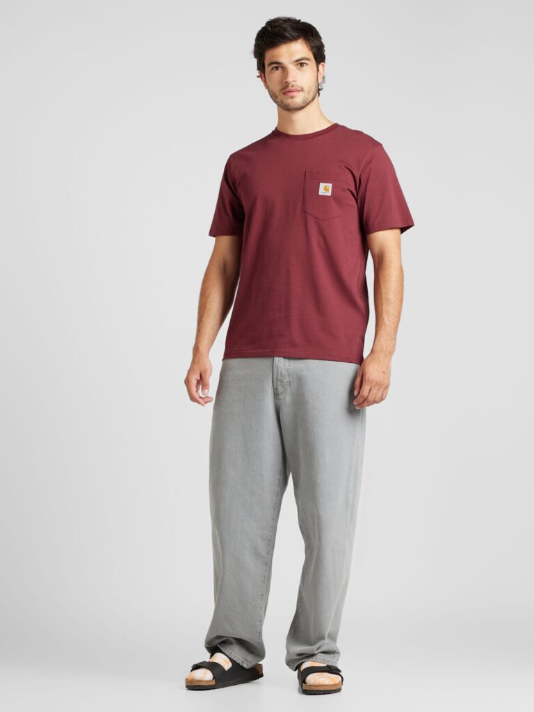 Carhartt WIP Tricou  portocaliu / roșu bordeaux / alb murdar preţ