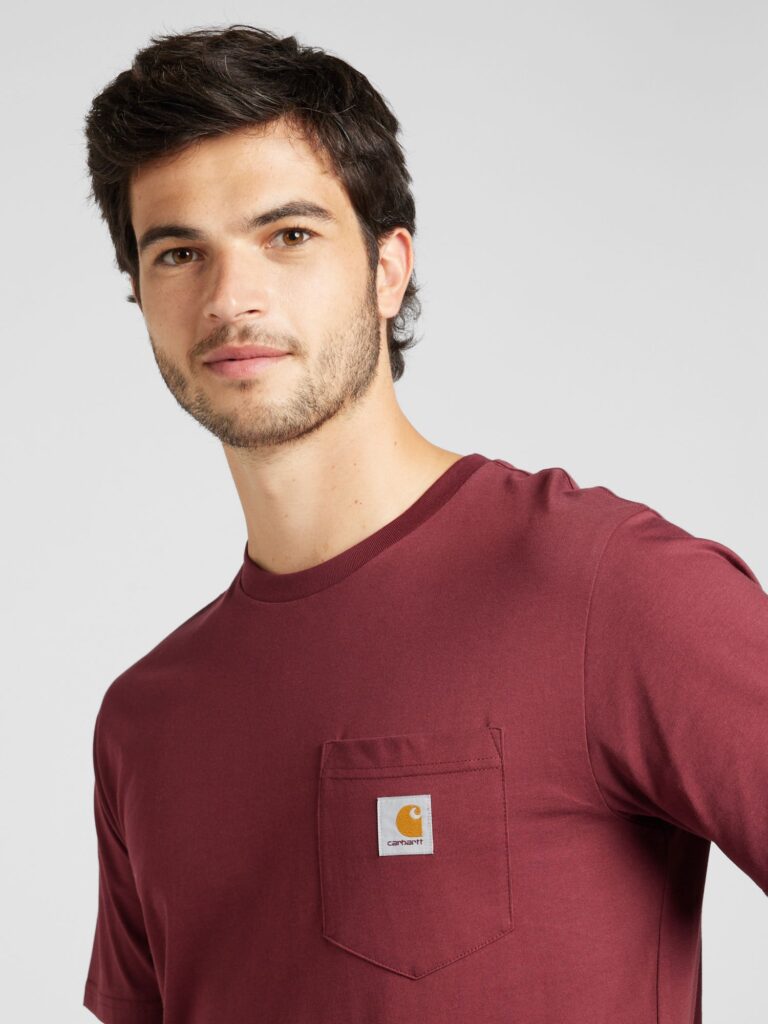 Preţ Carhartt WIP Tricou  portocaliu / roșu bordeaux / alb murdar