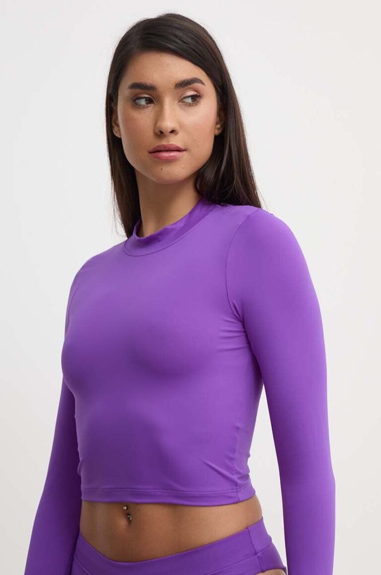 Casall longsleeve de baie Rashguard culoarea violet preţ