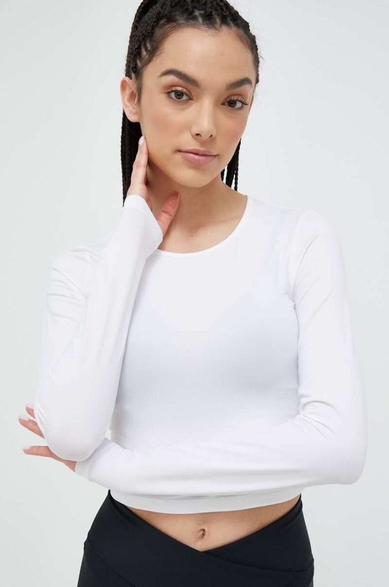 Casall longsleeve de yoga culoarea alb