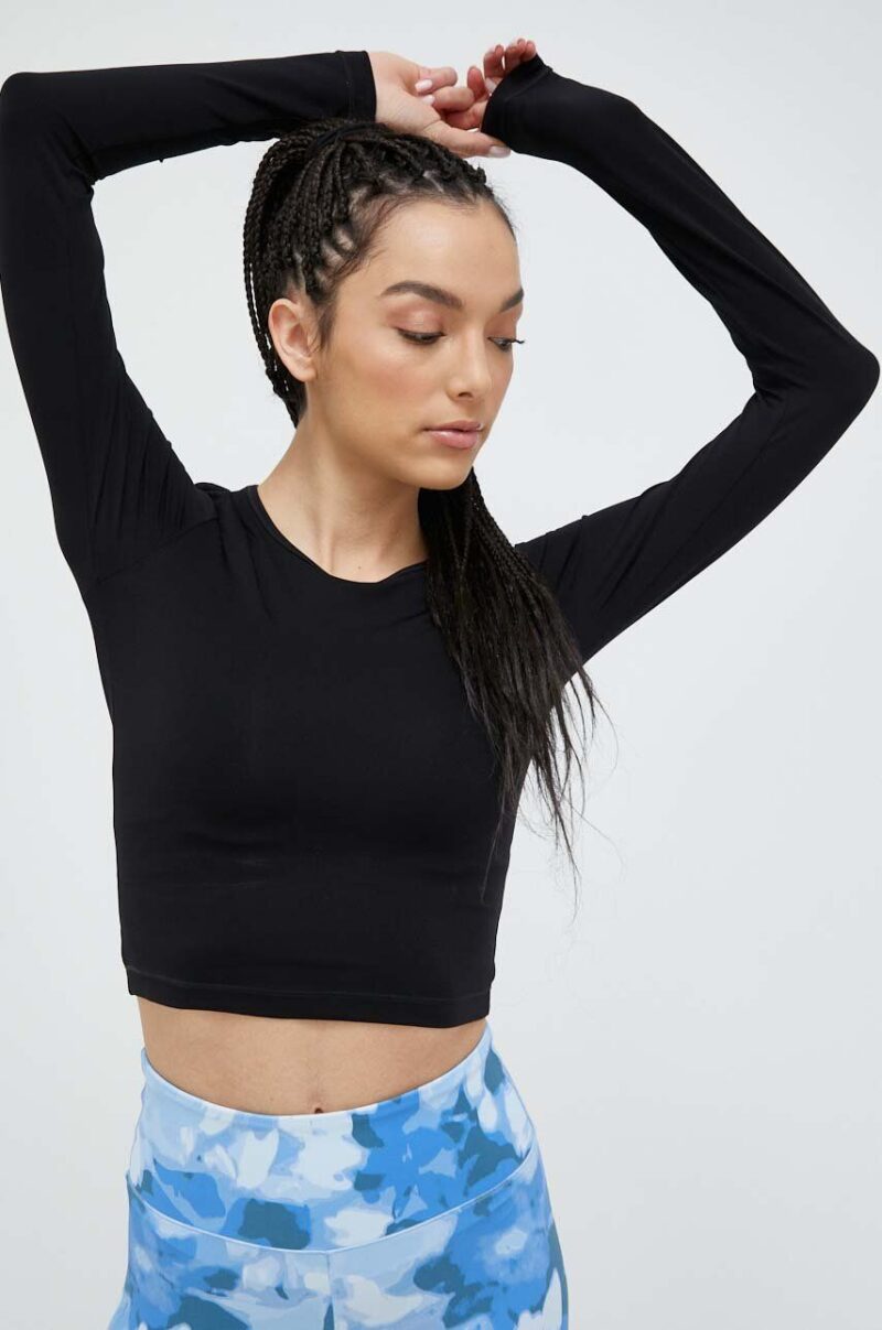 Casall longsleeve de yoga culoarea negru