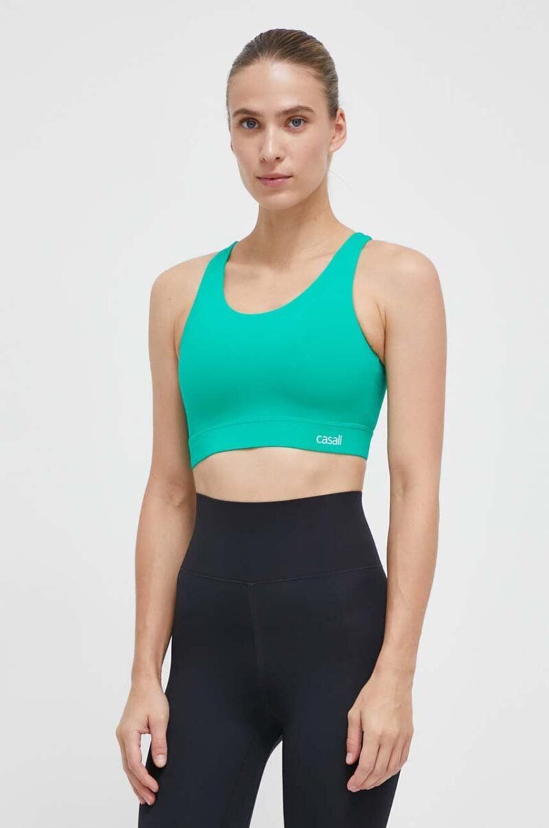 Casall sutien sport Crossback culoarea verde