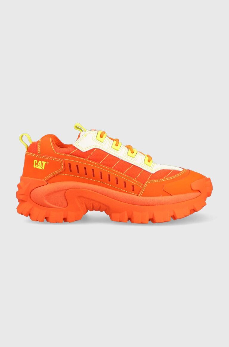 Caterpillar sneakers din piele INTRUDER SUPERCHARGED culoarea portocaliu