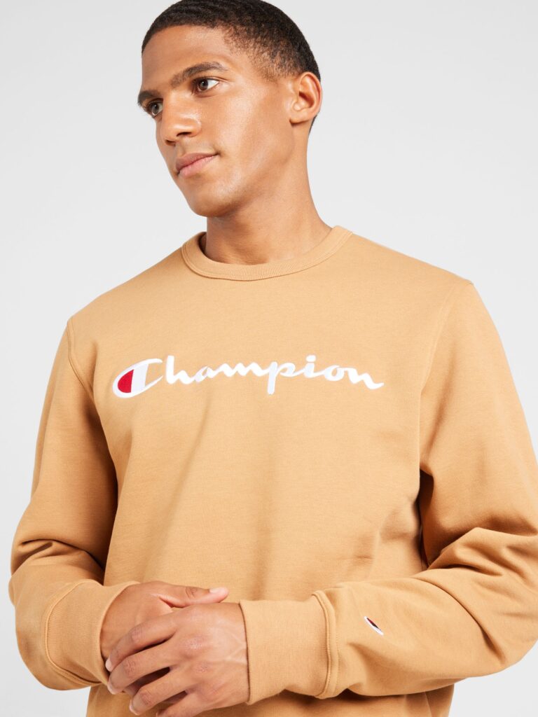 Preţ Champion Authentic Athletic Apparel Bluză de molton  maro cappuccino / roșu / alb