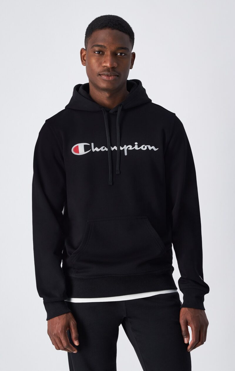 Champion Authentic Athletic Apparel Bluză de molton  negru / alb preţ