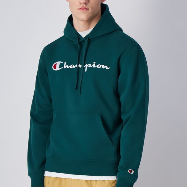 Champion Authentic Athletic Apparel Bluză de molton  verde petrol / roșu / alb preţ