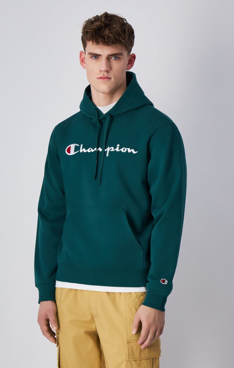 Champion Authentic Athletic Apparel Bluză de molton  verde petrol / roșu / alb preţ