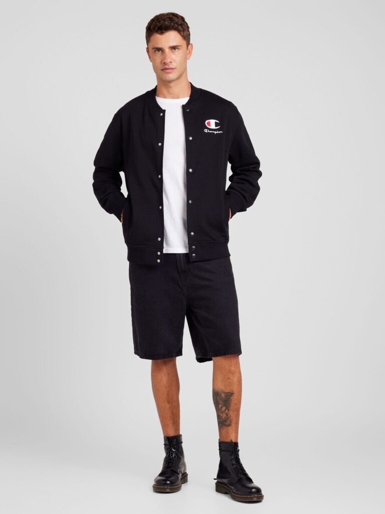 Champion Authentic Athletic Apparel Hanorac  negru / alb preţ