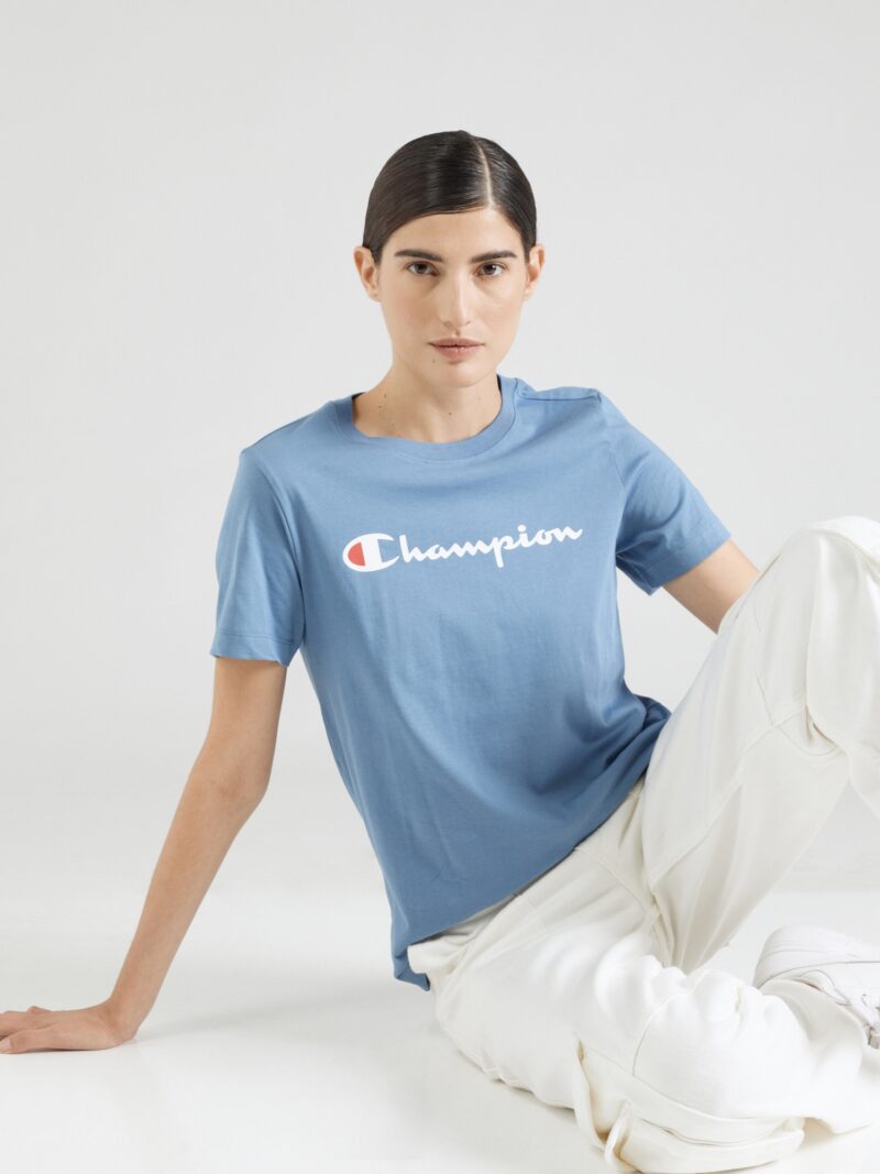 Champion Authentic Athletic Apparel Tricou  albastru deschis / roșu / alb