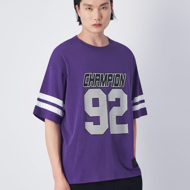 Champion Authentic Athletic Apparel Tricou funcțional 'Modern Sport'  mov închis / negru / alb