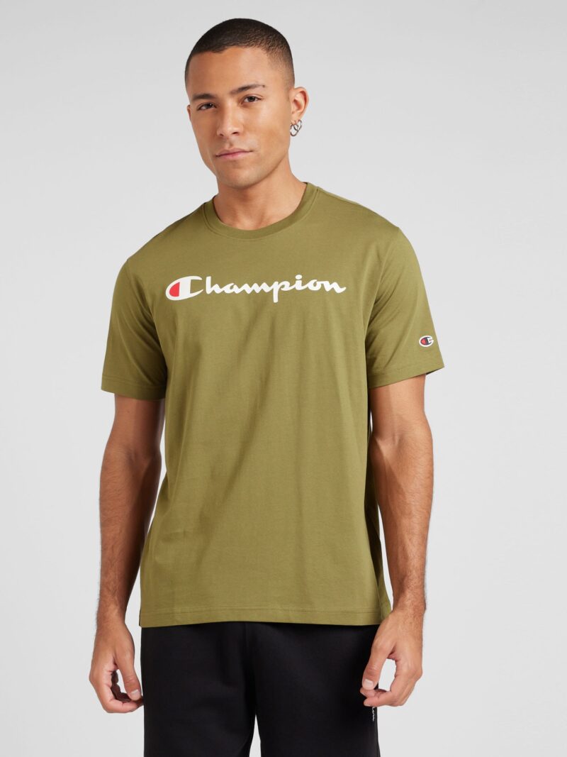 Cumpăra Champion Authentic Athletic Apparel Tricou  oliv / roșu / alb