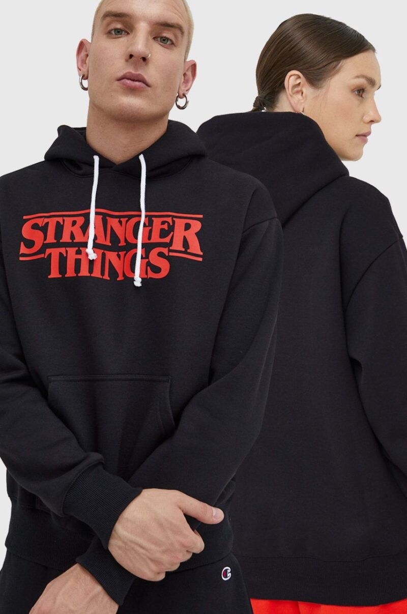 Champion bluza Xstranger Things culoarea negru