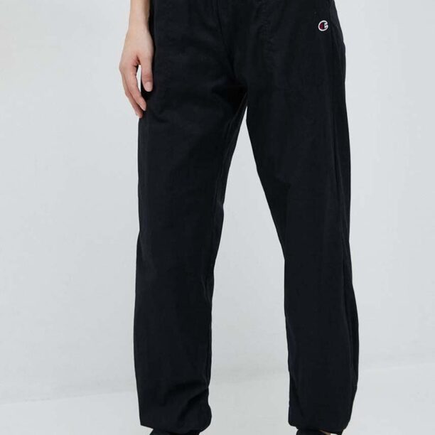 Champion pantaloni de bumbac culoarea negru