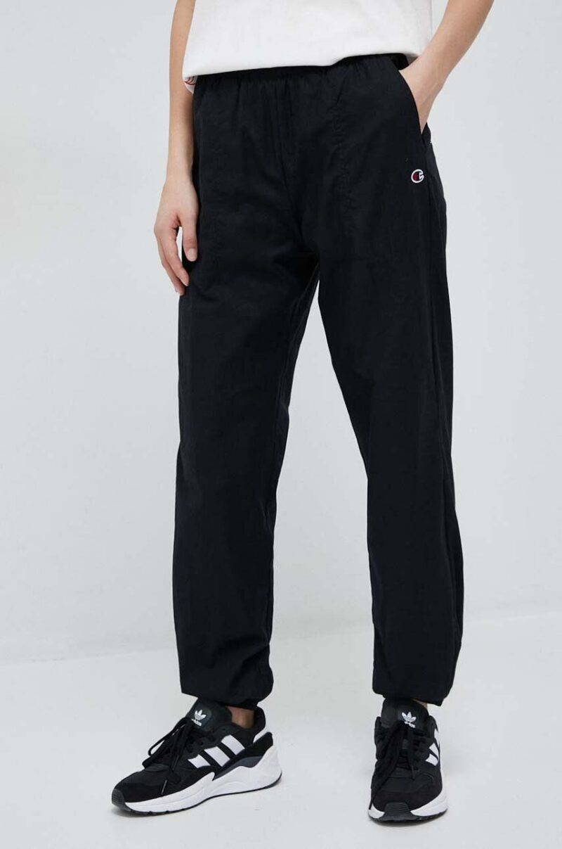 Champion pantaloni de bumbac culoarea negru