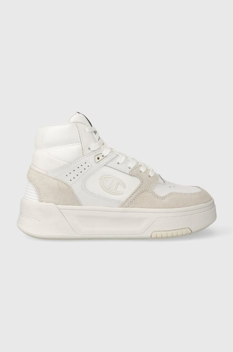 Champion sneakers din piele Z80 HI PLATFORM SL Mid culoarea alb