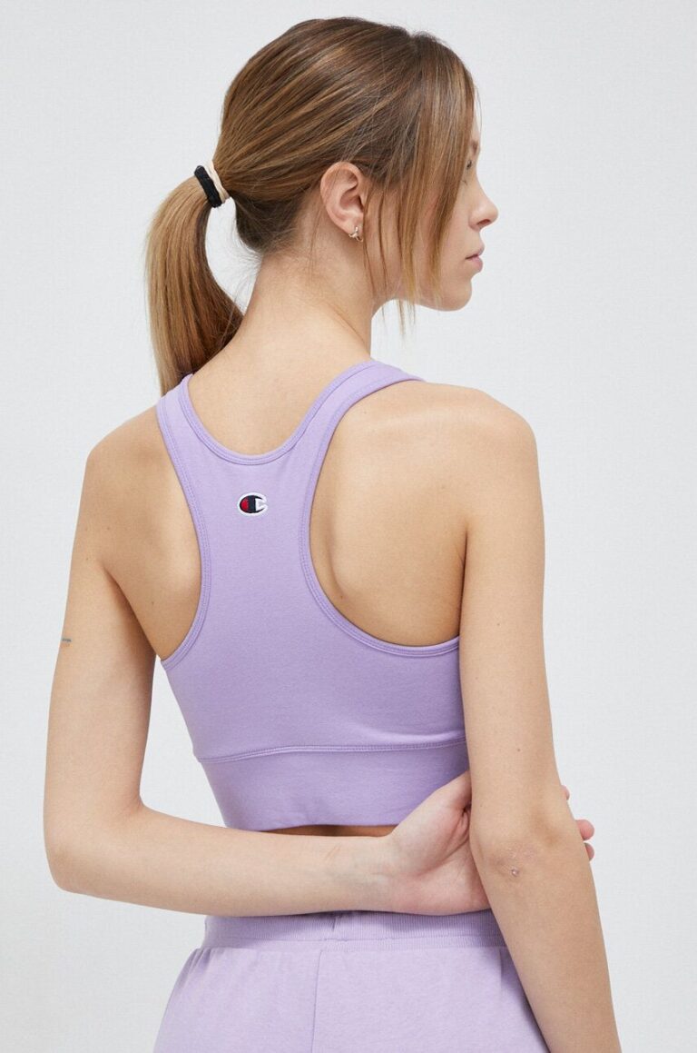 Champion top culoarea violet preţ