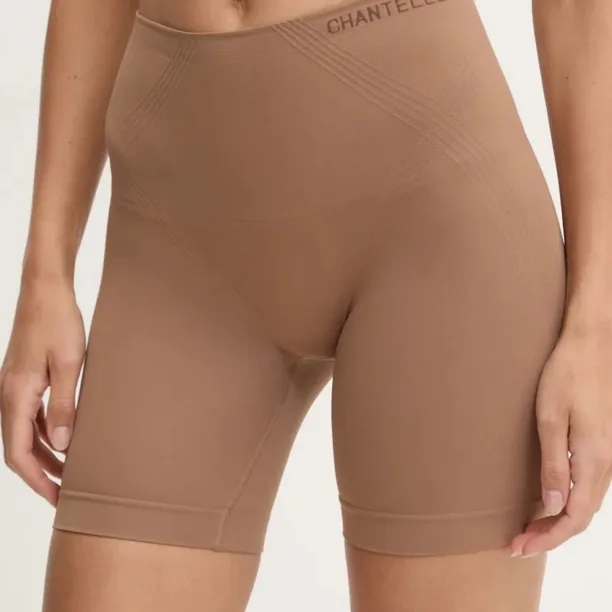 Chantelle pantaloni scurti modelatori SOFT STRETCH culoarea maro