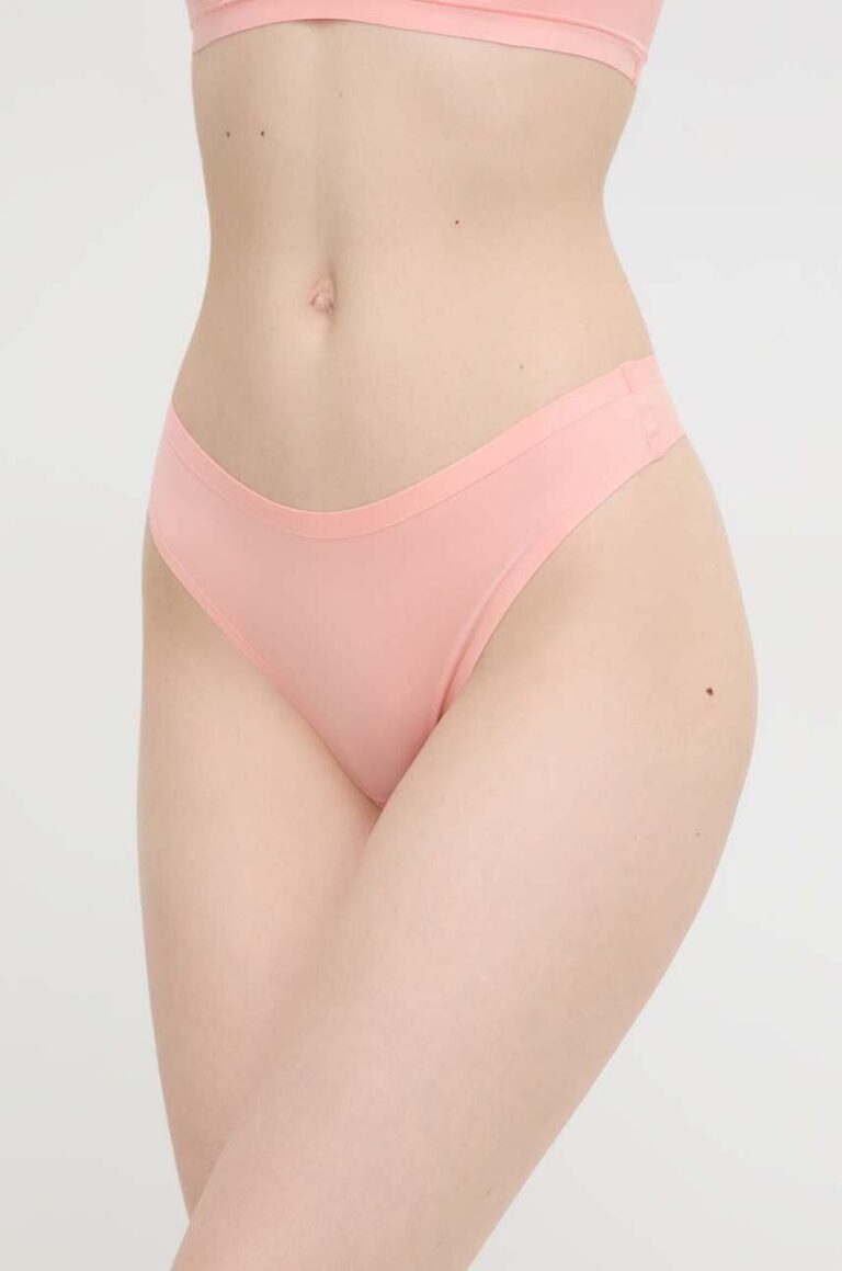 Chantelle tanga SOFT STRETCH culoarea portocaliu