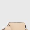 Coach borseta de piele culoarea alb