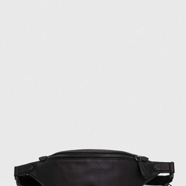 Coach borseta de piele culoarea negru