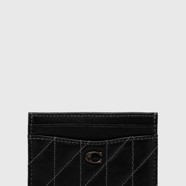 Coach carcasa din piele Essential Card Case culoarea negru