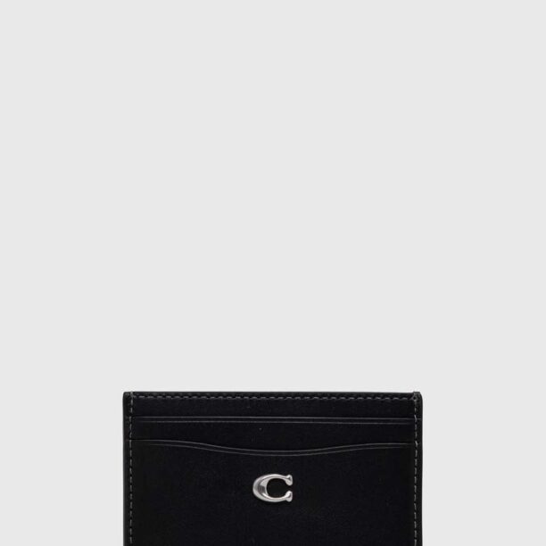 Coach carcasa din piele Essential Card Case culoarea negru