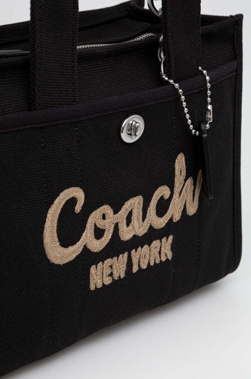 Coach poseta culoarea negru preţ