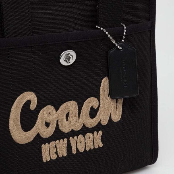 Coach poseta culoarea negru preţ