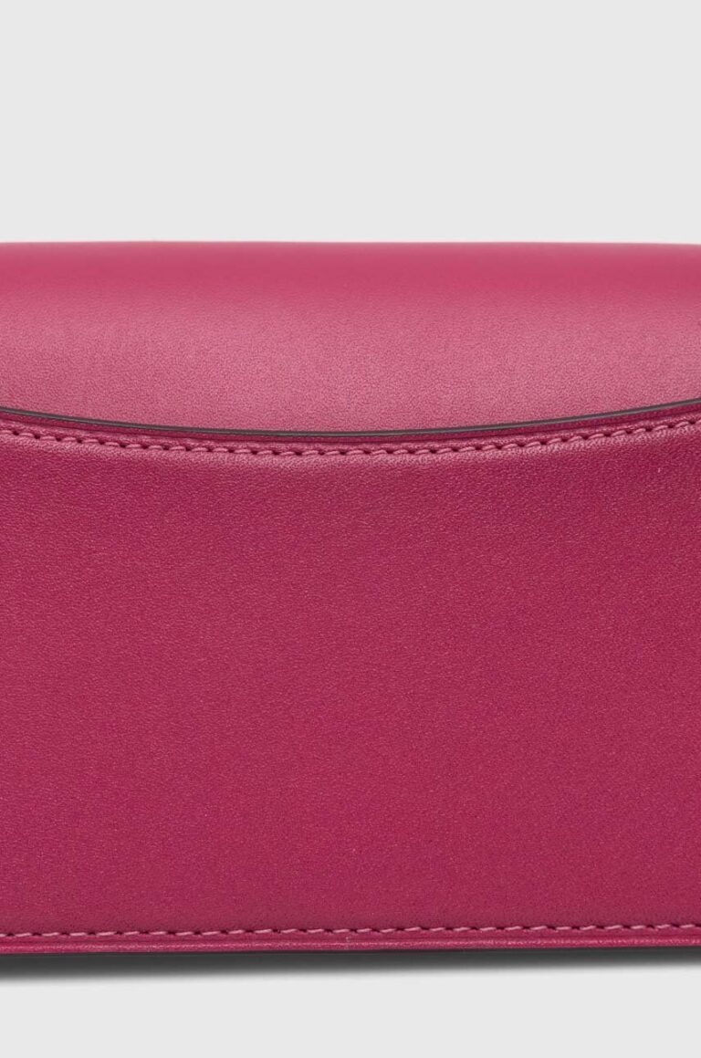 Coach poseta de piele Studio Baguette culoarea roz preţ