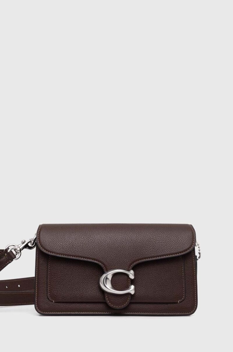 Coach poseta de piele culoarea maro