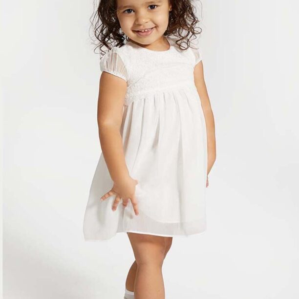 Coccodrillo rochie bebe culoarea alb