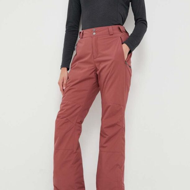 Columbia pantaloni Shafer Canyon Insulated culoarea bordo