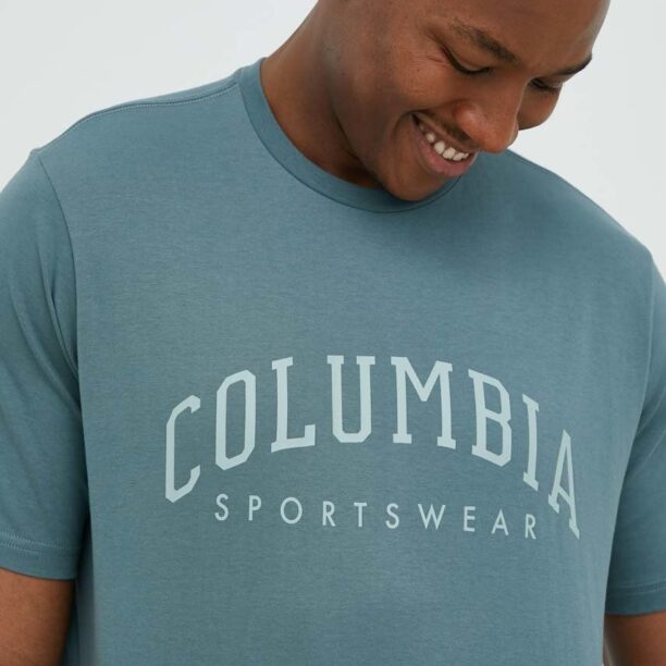 Columbia tricou din bumbac Rockaway River culoarea verde