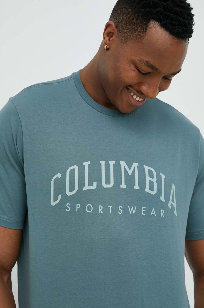 Columbia tricou din bumbac Rockaway River culoarea verde