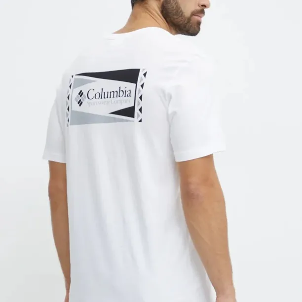 Columbia tricou din bumbac culoarea alb