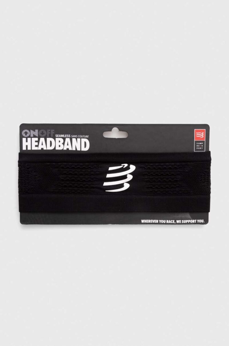 Compressport bentita pentru cap Headband On/Off culoarea negru