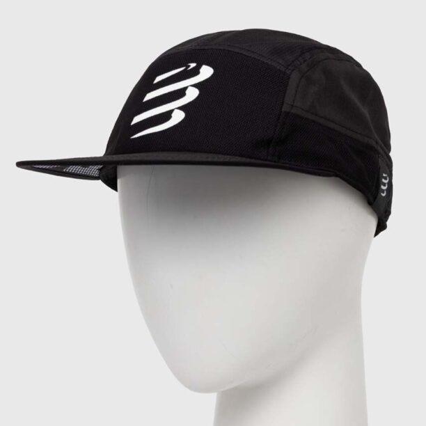 Compressport sapca 5 Panel Light Cap culoarea negru