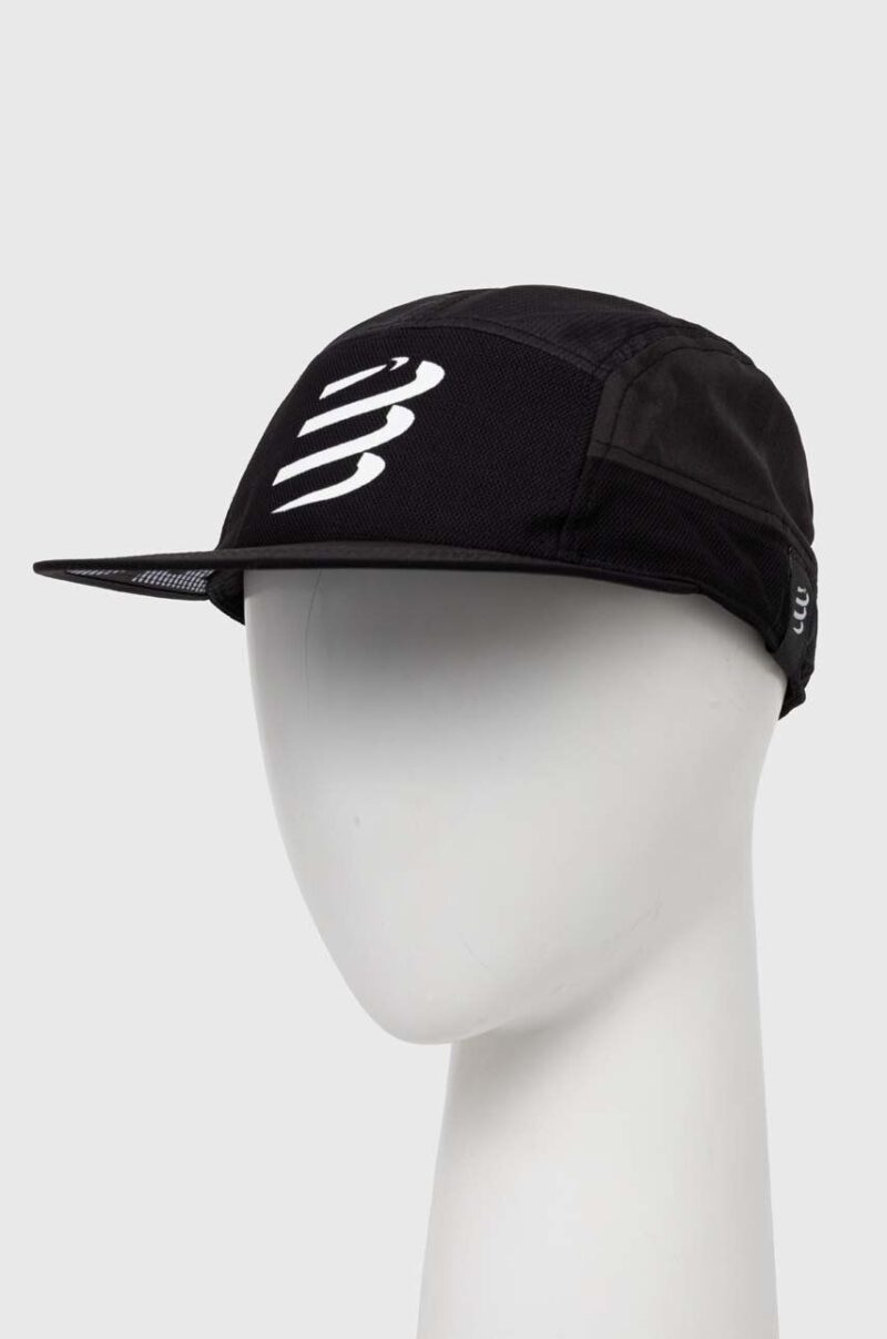 Compressport sapca 5 Panel Light Cap culoarea negru