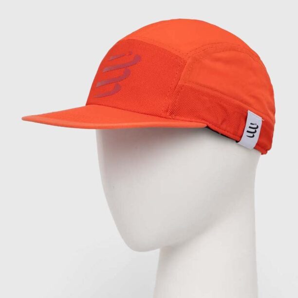 Compressport sapca 5 Panel Light Cap culoarea rosu