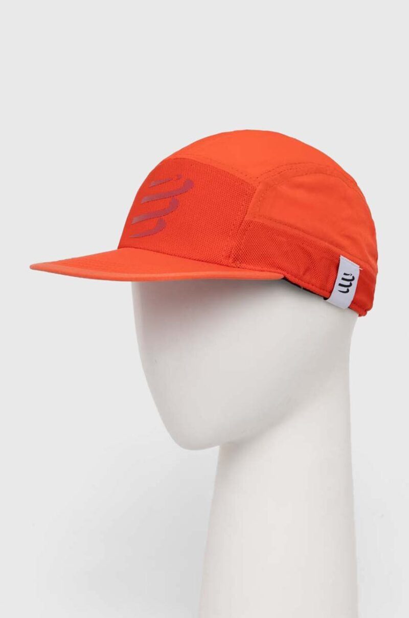 Compressport sapca 5 Panel Light Cap culoarea rosu