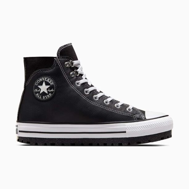 Converse bocanci de piele Chuck Taylor All Star City Trek culoarea negru