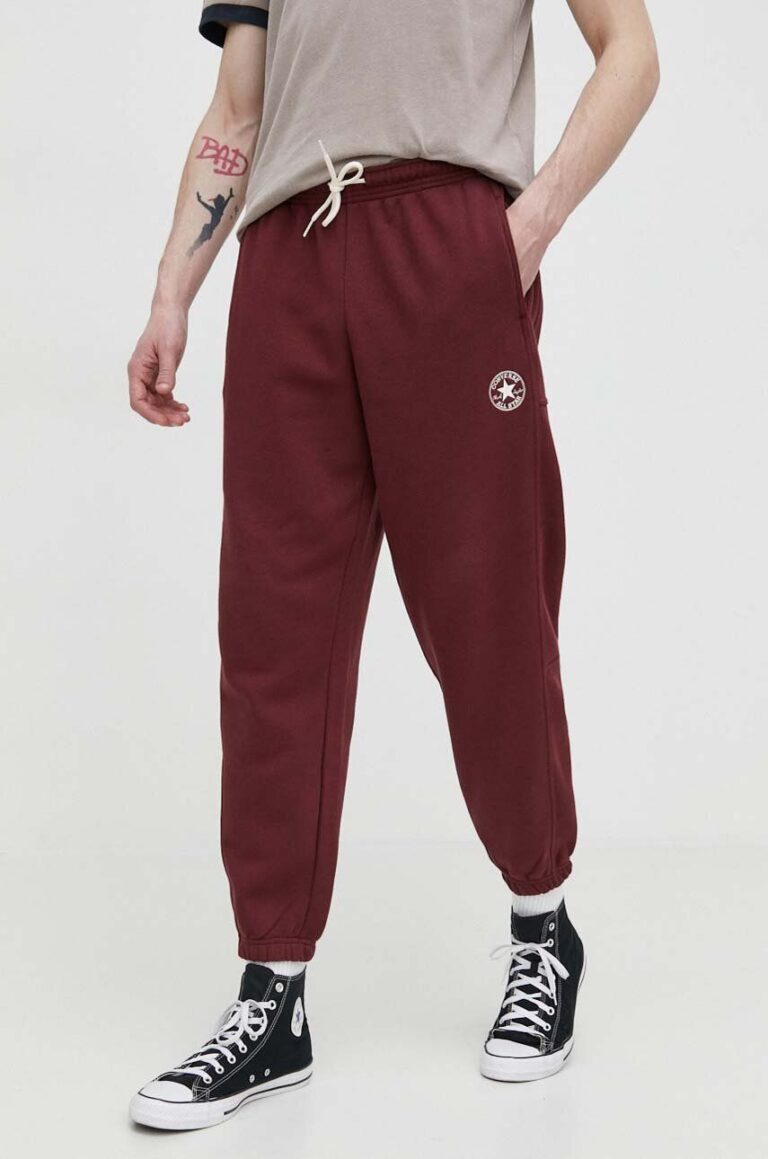 Converse pantaloni de trening culoarea bordo