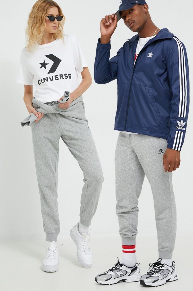 Converse pantaloni de trening culoarea gri