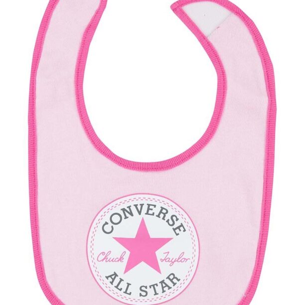 Converse set de bumbac pentru bebelusi culoarea roz preţ