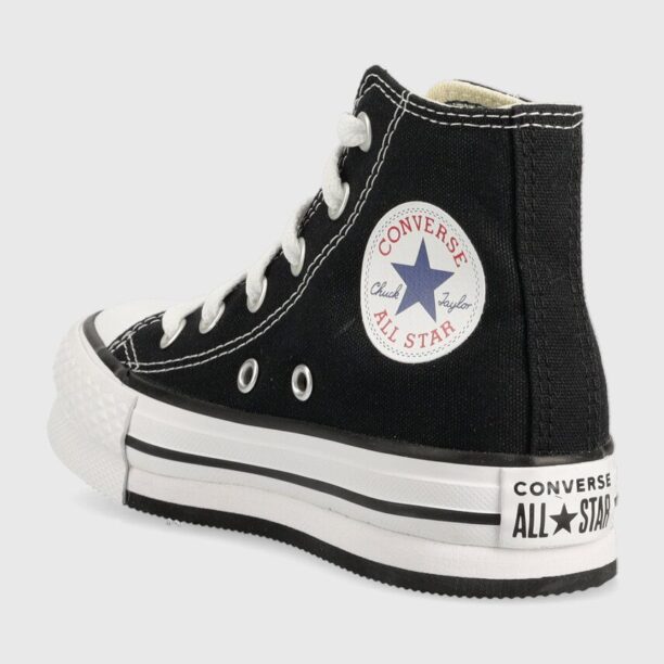 Converse tenisi copii CHCK TAYLOR ALL STAR EVA LIFT 372859C culoarea negru preţ