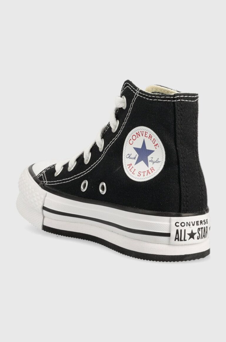 Converse tenisi copii CHCK TAYLOR ALL STAR EVA LIFT 372859C culoarea negru preţ