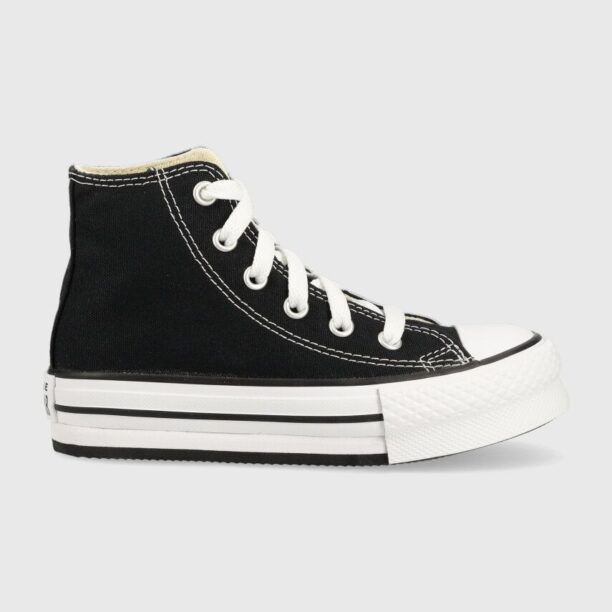 Converse tenisi copii CHCK TAYLOR ALL STAR EVA LIFT 372859C culoarea negru