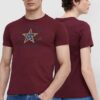 Converse tricou din bumbac culoarea bordo