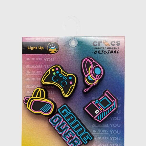 Crocs butoane pentru incaltaminte Lights Up Neon Gamer 5-pack 10012094